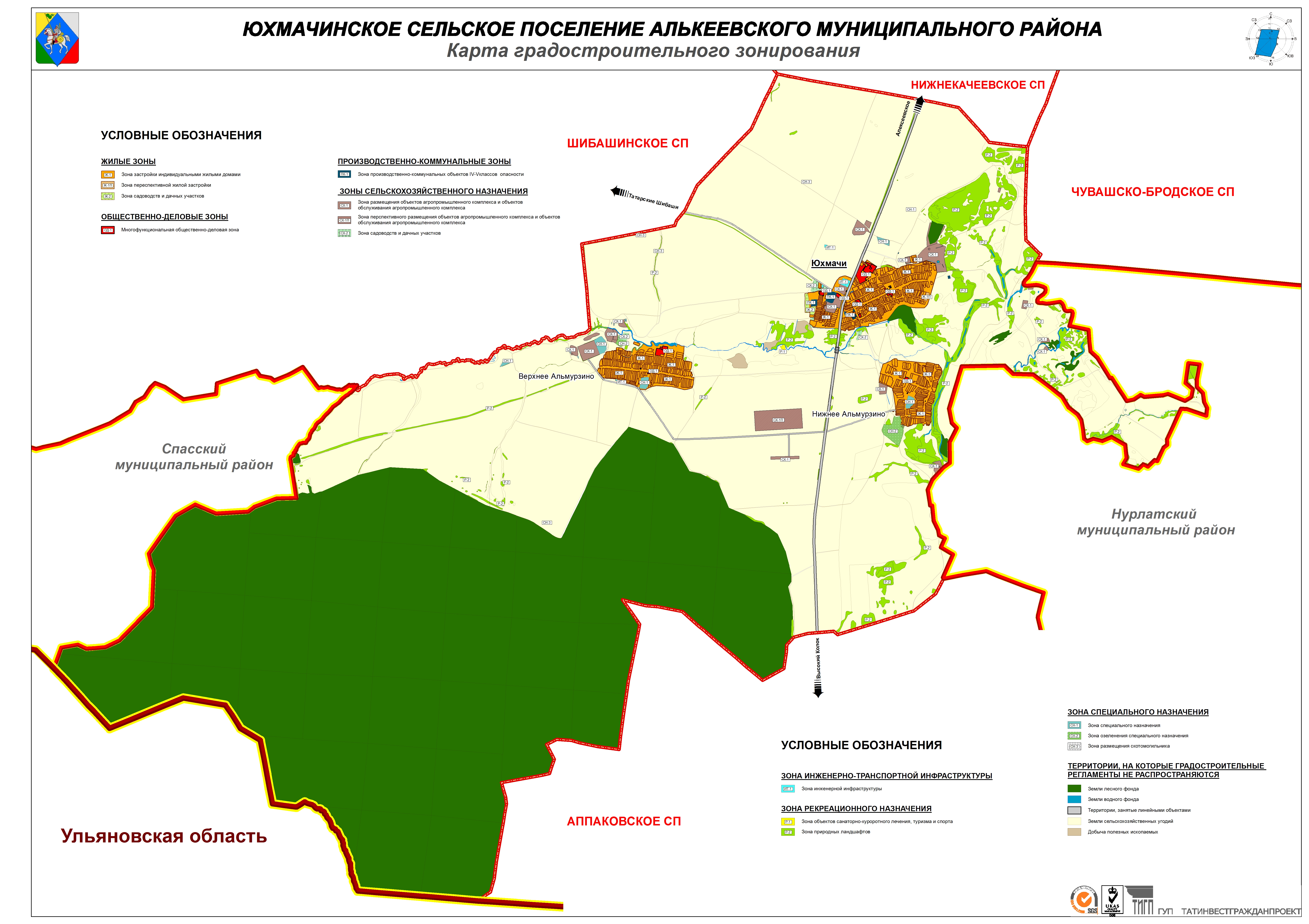 Алькеевский муниципальный район на карте Татарстана